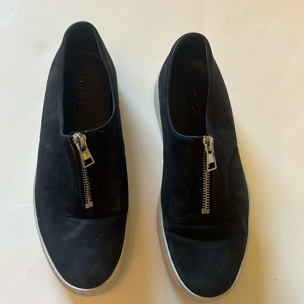 Vince platform slip-ons